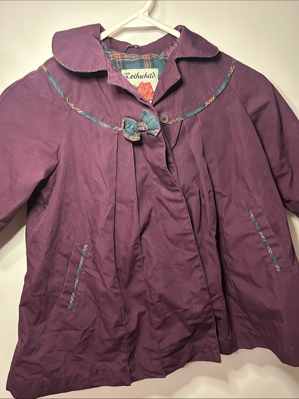 Rothschild Children’s Purple Swing Coat 3T